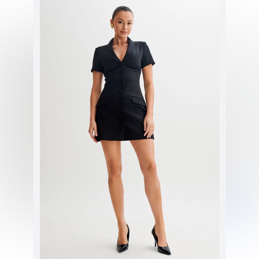MESHKI Paolina Collared Suiting Mini Dress